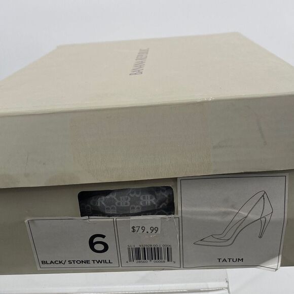 Banana Republic Tatum Leather Pointed Toe Two-Tone Dressy High Heels Pumps Black - Picture 14 of 14